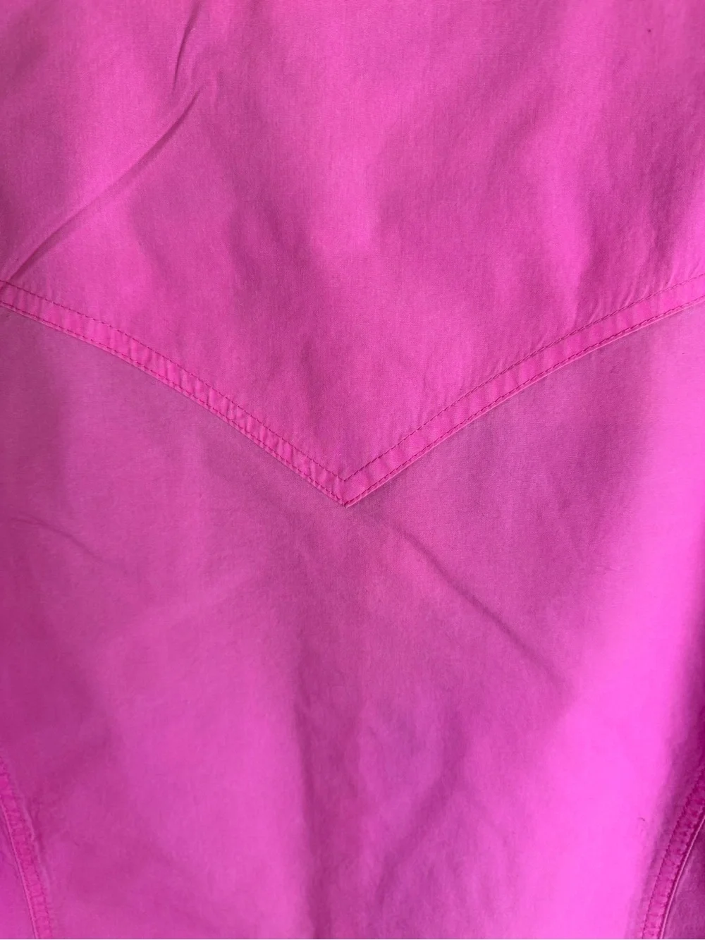 Wrangler Women's Long Sleeve Cowgirl Shirt W/Rhinestone Snaps Bright Pink XL - Picture 6 of 12